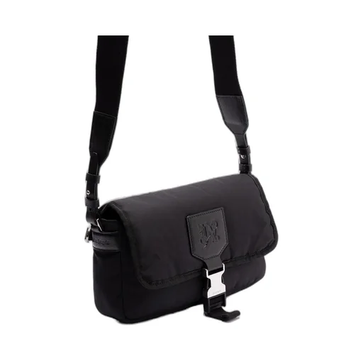 Palm Angels Monogram Debossed Foldover Top Crossbody Bag