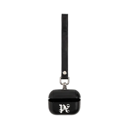 Palm Angels Monogram-Printed Wrist Strap Airpods Case