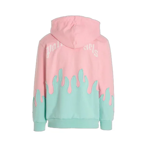 Palm Angels Layered Flames Long-Sleeved Hoodie