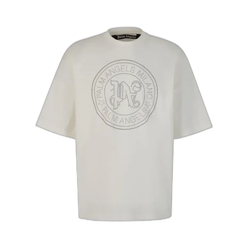 Palm Angels Milano Stud Embellished Crewneck T-Shirt