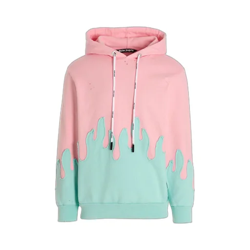 Palm Angels Layered Flames Long-Sleeved Hoodie