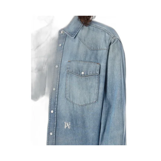 Palm Angels Pa Monogram Denim Shirt