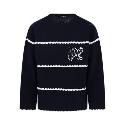 Palm Angels Logo Intarsia-Knit Jumper