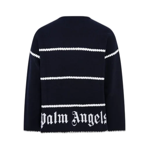Palm Angels Logo Intarsia-Knit Jumper
