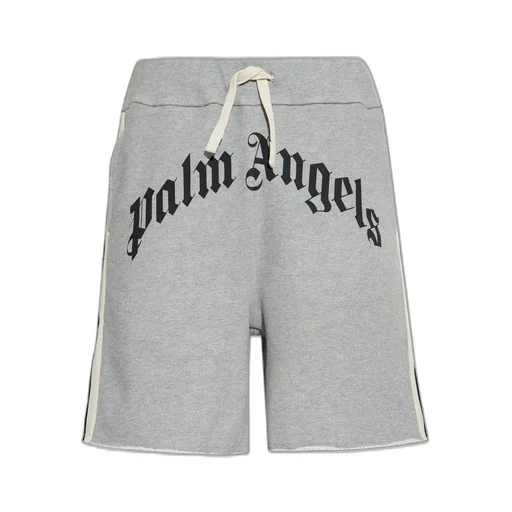 Palm Angels Curved Logo Printed Shorts