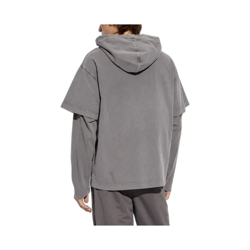 Palm Angels Layered Drawstring Hoodie