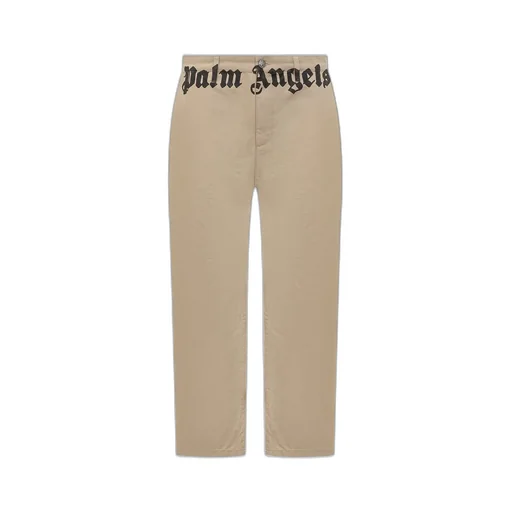 Palm Angels Logo Printed Straight Leg Chino Pants