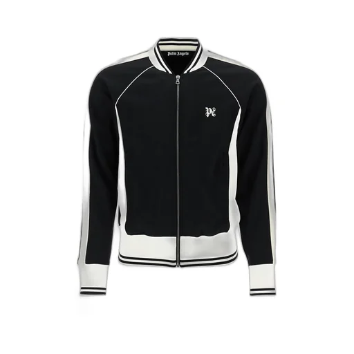 Palm Angels Pa Monogram Embroidered Zip-Up Sweatshirt