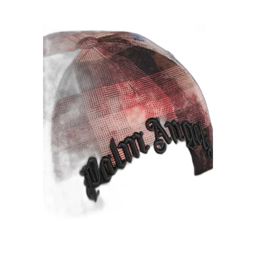 Palm Angels Logo Embroidered Checked Baseball Cap
