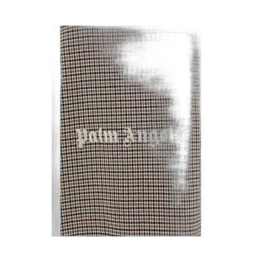 Palm Angels Logo Embroidered Checked Oversized Shirt