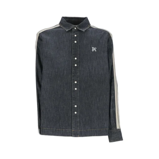 Palm Angels Monogram Detailed Denim Track Jacket