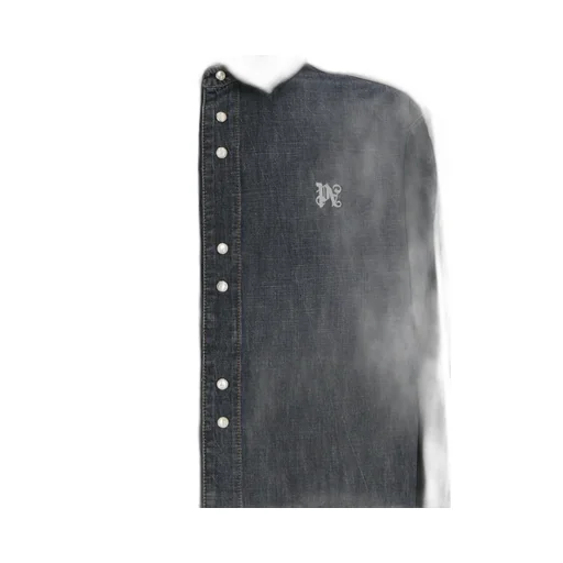 Palm Angels Monogram Detailed Denim Track Jacket