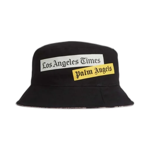 Palm Angels Logo Printed Reversible Bucket Hat