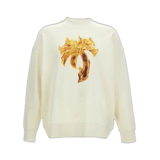 Palm Angels Burning Palm Printed Crewneck Sweatshirt