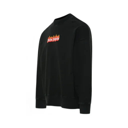 Palm Angels Logo-Printed Crewneck Sweatshirt