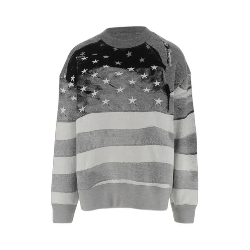 Palm Angels Star Printed Crewneck Sweatshirt