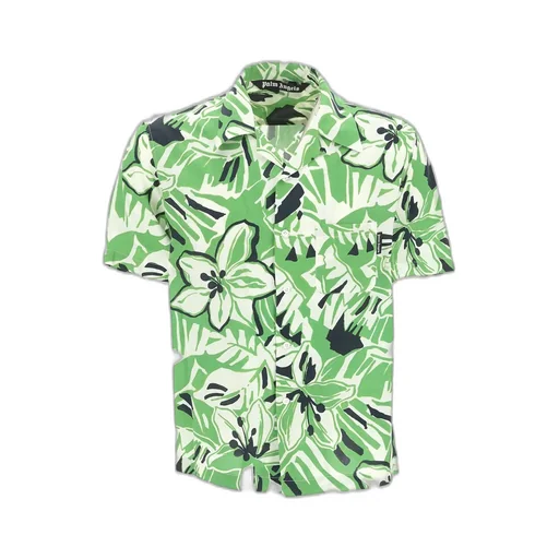 Palm Angels Macro Hibiscus Bowling Shirt