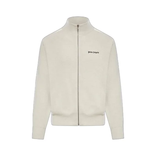 Palm Angels Logo Embroidered Zip-Up Jacket