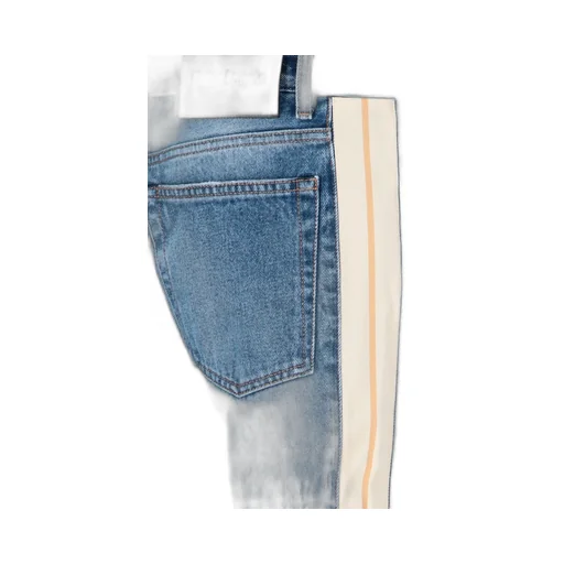 Palm Angels Logo Patch Straight Leg Jeans