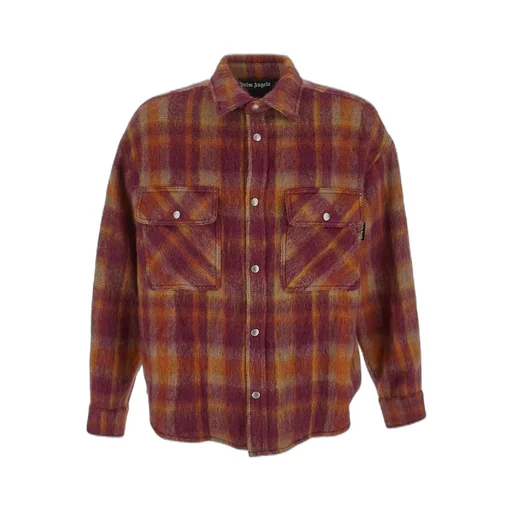 Palm Angels Plaid-Printed Buttoned Overshirt