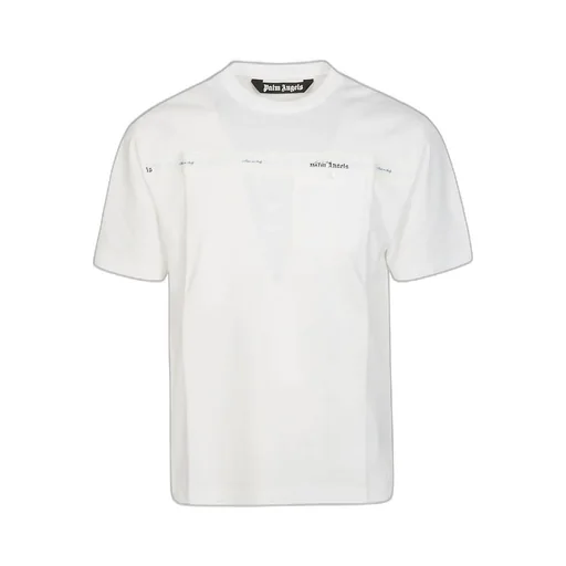 Palm Angels Logo-Tape Detailed Crewneck T-Shirt