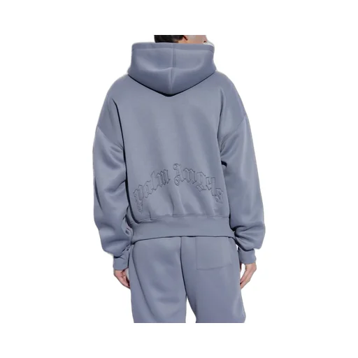 Palm Angels Curved Logo Zipped Hoodie