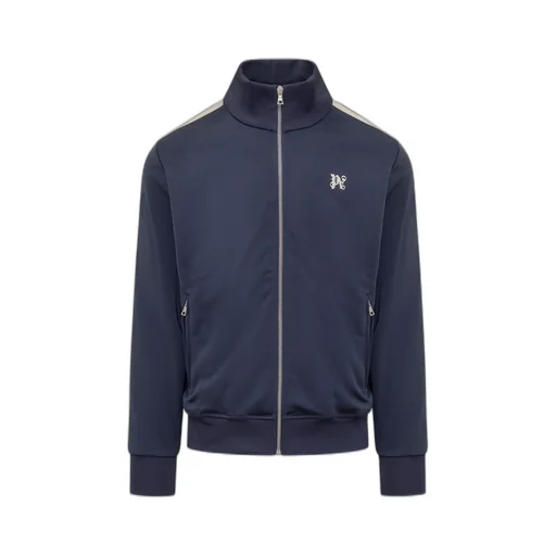 Palm Angels Logo Embroidered Zip-Up Jacket
