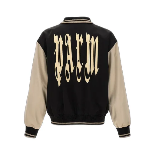 Palm Angels Buttoned Long-Sleeved Bomber Jacket