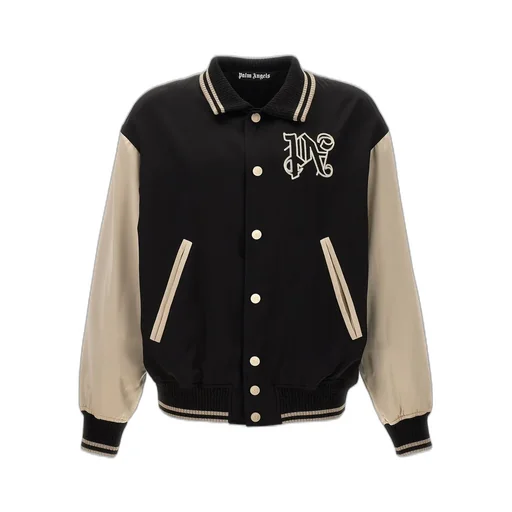 Palm Angels Buttoned Long-Sleeved Bomber Jacket