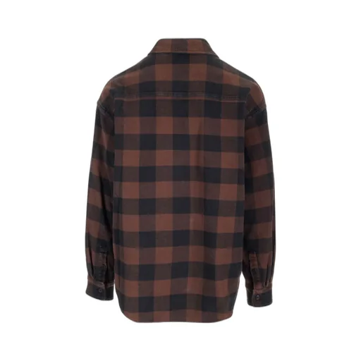 Palm Angels Pa Monogram Embroidered Checked Shirt