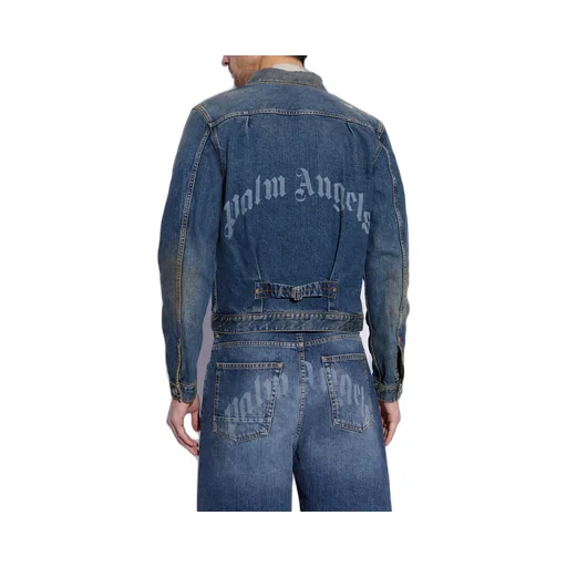 Palm Angels Vintage Effect Denim Jacket