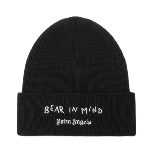 Palm Angels Bear Patch Knitted Beanie