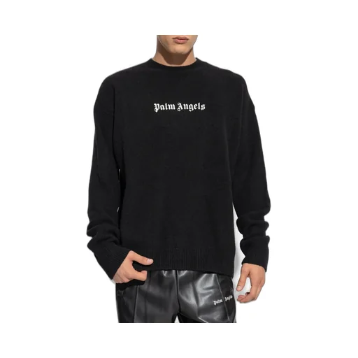 Palm Angels Logo Embroidered Crewneck Jumper