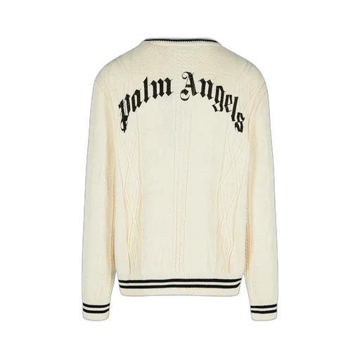 Palm Angels Curved-Logo Knitted Jumper