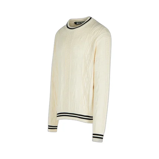 Palm Angels Curved-Logo Knitted Jumper