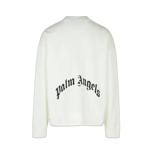 Palm Angels Curved-Logo Crewneck Sweatshirt