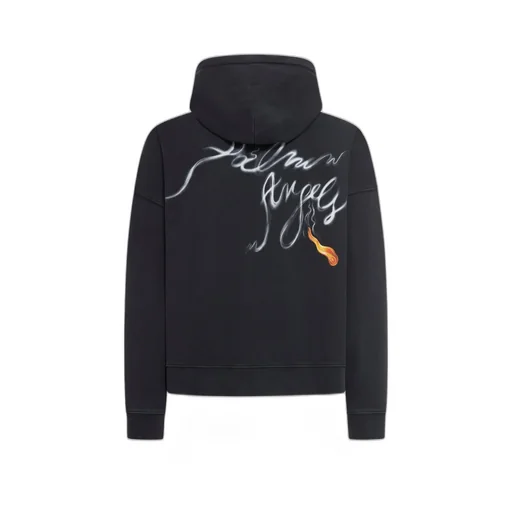 Palm Angels Back Foggy Logo Printed Hoodie