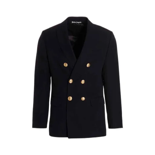 Palm Angels Palm Embroidered Double-Breasted Blazer