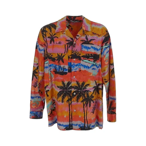 Palm Angels All-Over Palm Printed Buttoned Shirt