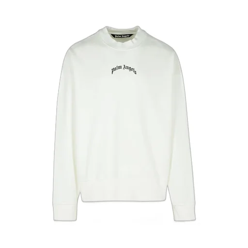 Palm Angels Curved-Logo Crewneck Sweatshirt