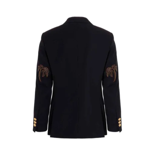 Palm Angels Palm Embroidered Double-Breasted Blazer