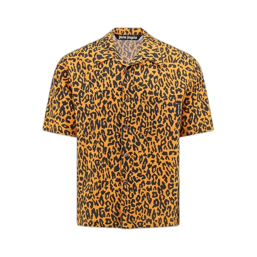 Palm Angels Animal Print Short-Sleeved Shirt