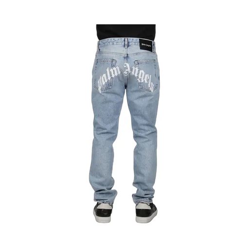 Palm Angels Logo Printed Slim-Fit Jeans