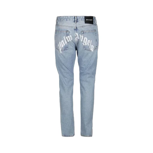 Palm Angels Logo Printed Slim-Fit Jeans