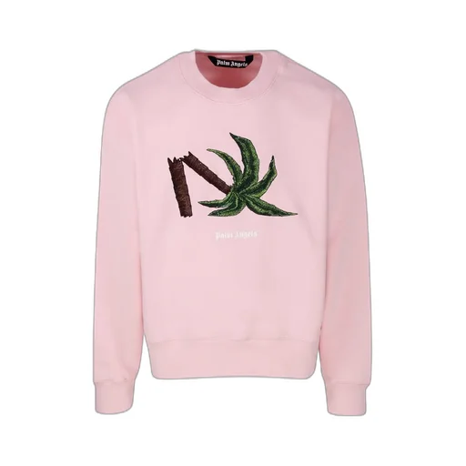 Palm Angels Logo Detailed Crewneck Sweatshirt
