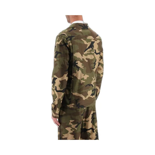 Palm Angels Camouflage Printed Cargo Jacket