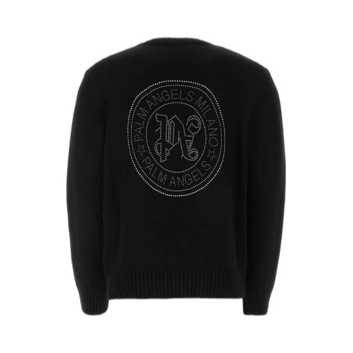 Palm Angels Palm-Stud Embellished V-Neck Cardigan