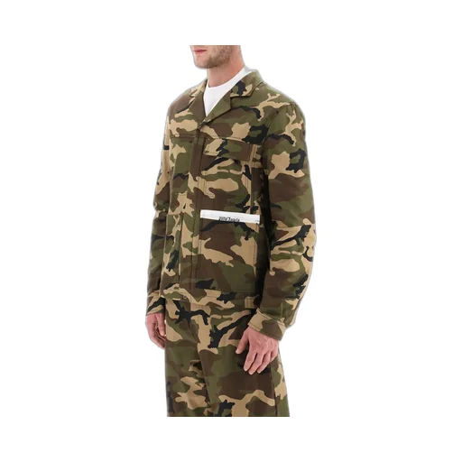 Palm Angels Camouflage Printed Cargo Jacket