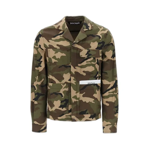Palm Angels Camouflage Printed Cargo Jacket