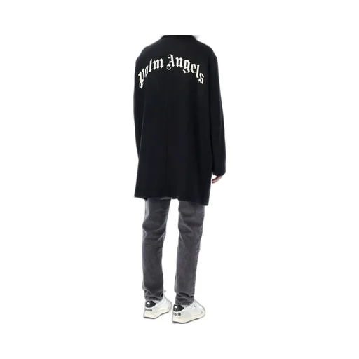 Palm Angels Logo-Printed Single Breasted Coat